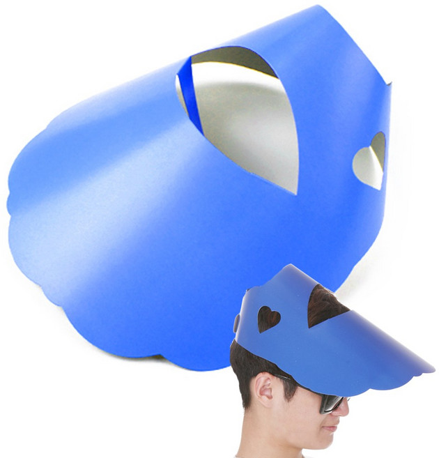 응원 종이 모자 블루 50개 일회용 썬캡 용품 운동회, 단품