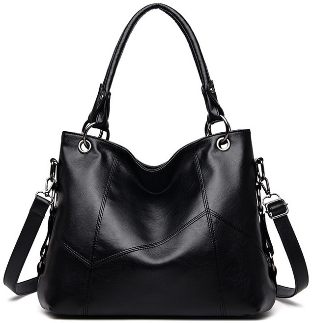 리치모리 대용량 스티치 숄더 크로스백