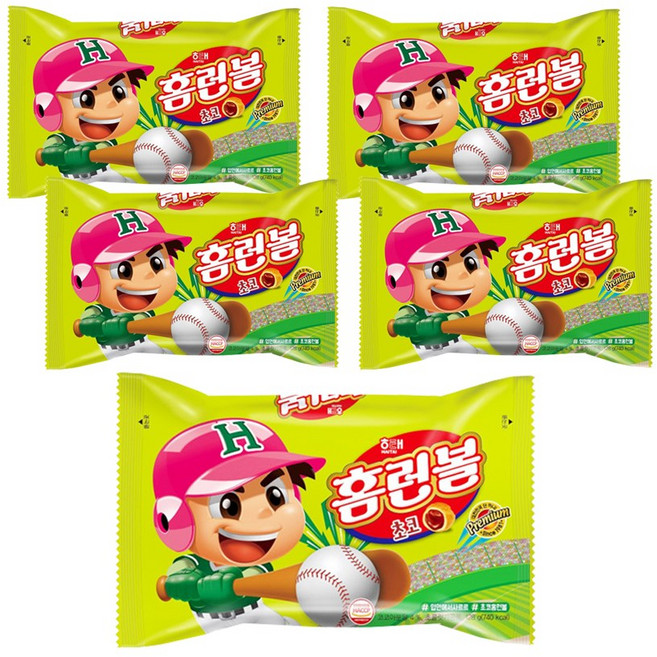 해태 홈런볼 초코 대용량 묶음행사+사은품, 128g, 5개