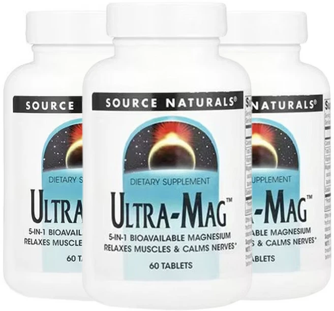 소스네츄럴스 Ultra-Mag, 3개, 60정 - 쿠팡