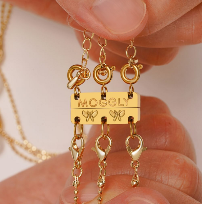 모글리 18K 레이어드 목걸이 엉킴방지 연결고리 홀더 여자 생일 기념일 선물