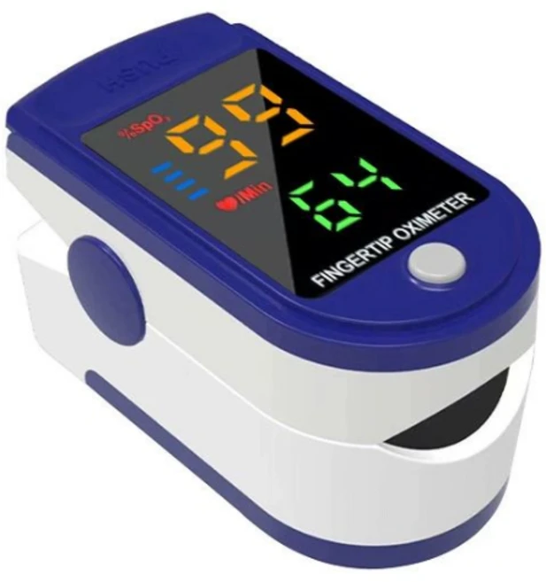 클립형 산소 농도계 감지기 블루 검진 혈당 발송 모니터링 포화도 박동수 옥시미터 심박수, 1개 - 쿠팡