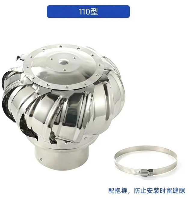 不鏽鋼304無動力風帽風球屋頂通風器養殖廠房煙道排氣換氣散熱球, 201特厚不鏽鋼 不防腐 ,400-型特厚散件 送固定腳