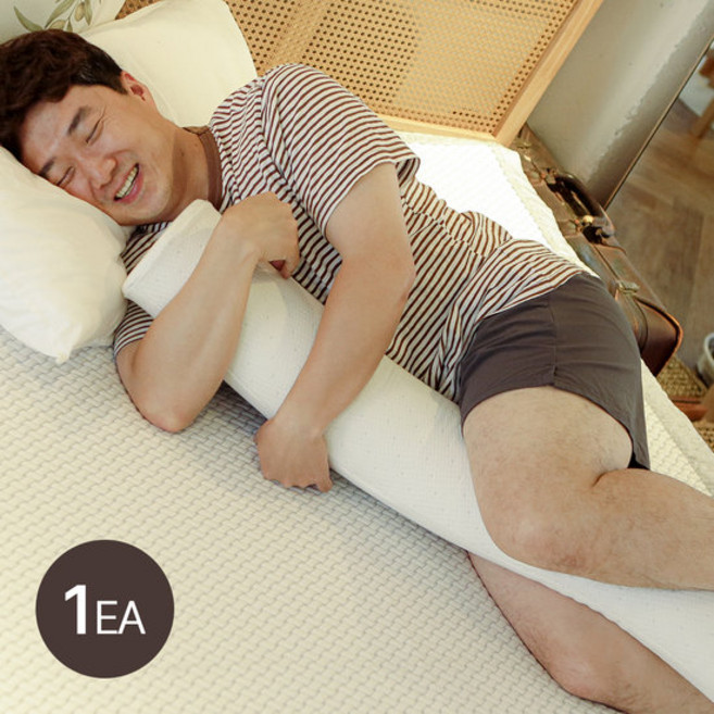 [무료배송]라누베 바디필로우 롱쿠션 임산부 죽부인 안고자는 긴 베개 1EA (＋겉커버추가)[불만족시 100％환불], 텐셀화이트