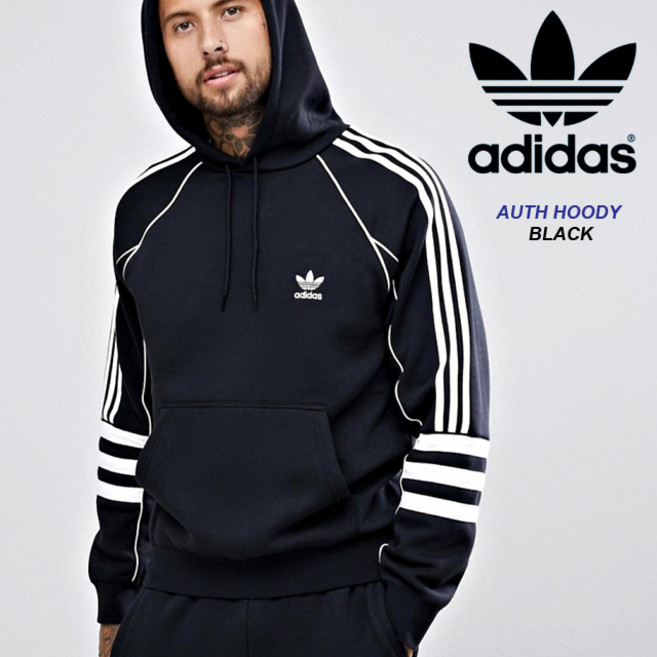 아디다스 어센틱 후드 남자 남성 블랙 기모 후디 긴팔 맨투맨 티셔츠 DH3851