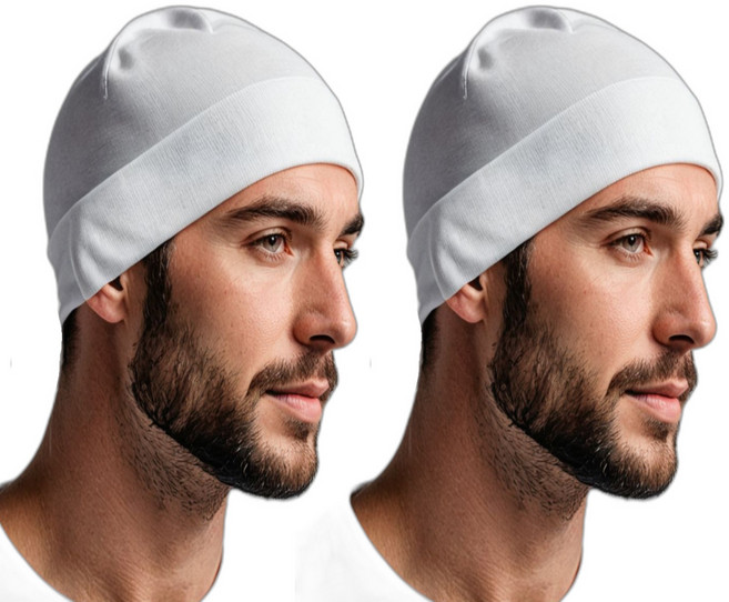 세이브마스터 자전거 모자 스컬캡 두건 쪽모자 오토바이 등산 바이크 속모자 라이딩 쿨 헬멧 이너캡 비니 운동 조각모 사이클링캡 여름용 비니 스포츠 남자, 화이트, 2개