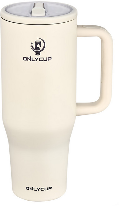 온리컵 스트로우 차량용 빨대용 고진공 대용량 텀블러 1000ml, 1개, 1L, 베이지