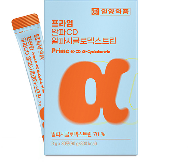 일양약품 프라임 알파CD 알파시클로덱스트린 난소화성말토덱스트린 3g 30포