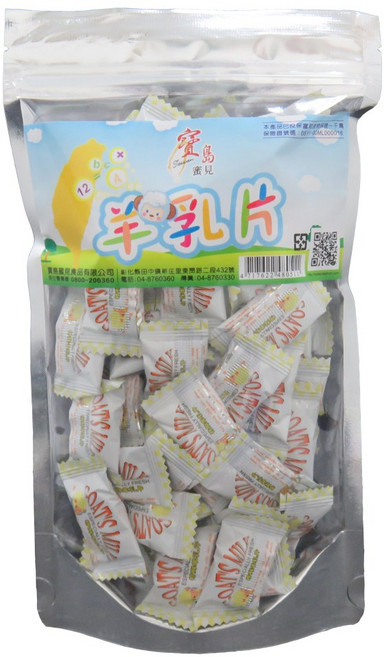 寶島蜜見 羊乳片, 180g, 1包