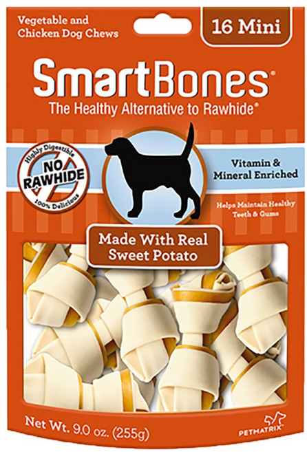 스마트본 강아지 미니 덴탈껌, 고구마, 258g, 1개