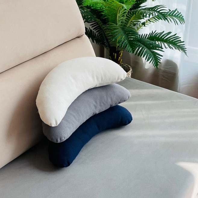 조브라운 코튼 반달쿠션 면 바나나쿠션 차량용쿠션, 아이보리