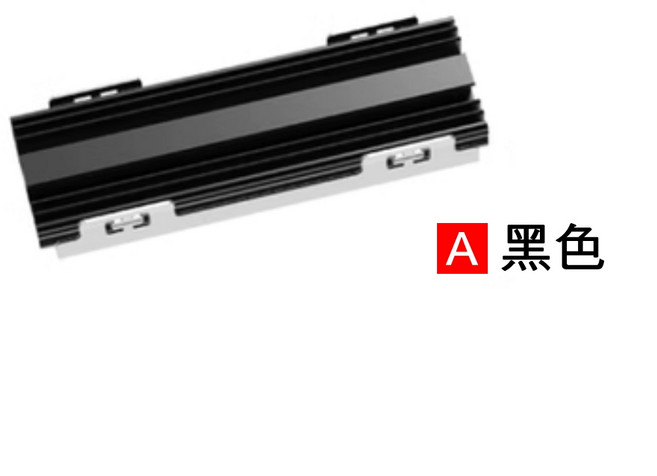M.2固態硬碟散熱片 全鋁銅鋁組合導熱片 2280NVMe散熱馬甲 SSD散熱器, 黑色(雙面), 1個, TD-01