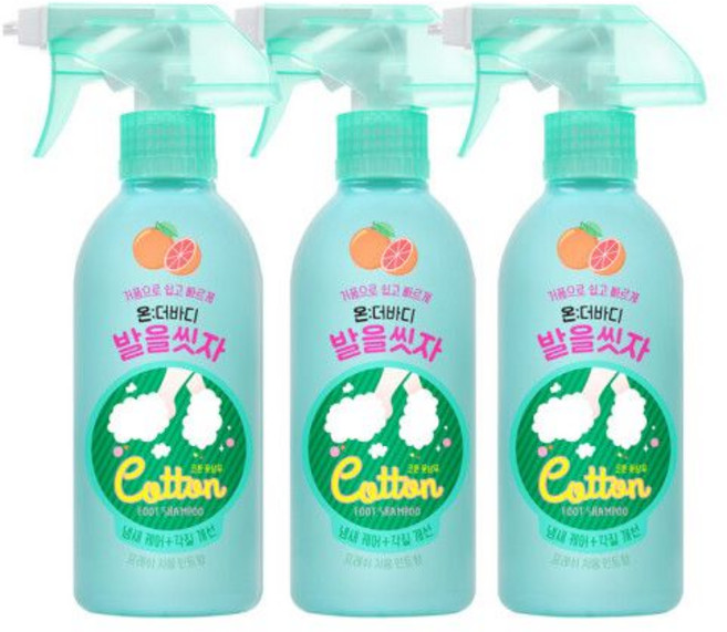 온더바디 발을씻자 풋샴푸 자몽x3개