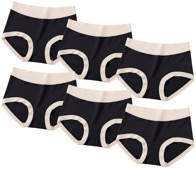 여성용 부드러운 노라인 심리스 요일 팬티 6종 세트 무봉제 편한 프리