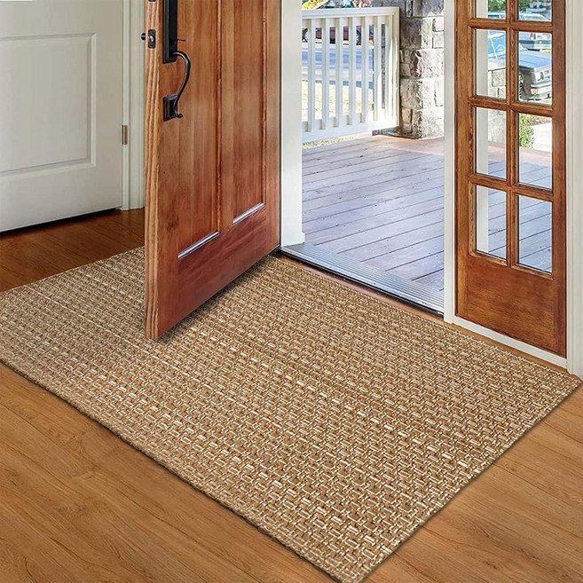 Entryway Rug Indoor Door Mat 2x3 ft Small Area Rugs Boho Style Braided Rug Entrance Doormat for Fr