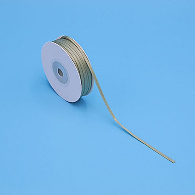 세모쇼핑백 고급 얇은 공단리본 꽃집 선물 포장리본 포장끈, 1개, 3mm X 45M, 연두