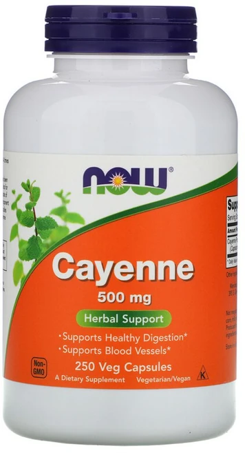 나우푸드 카옌 500mg 베지 캡슐 글루텐 프리 비건, 250정, 1개 - 쿠팡