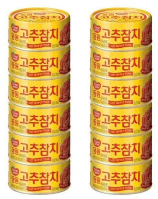 동원 고추 참치, 12개, 150g