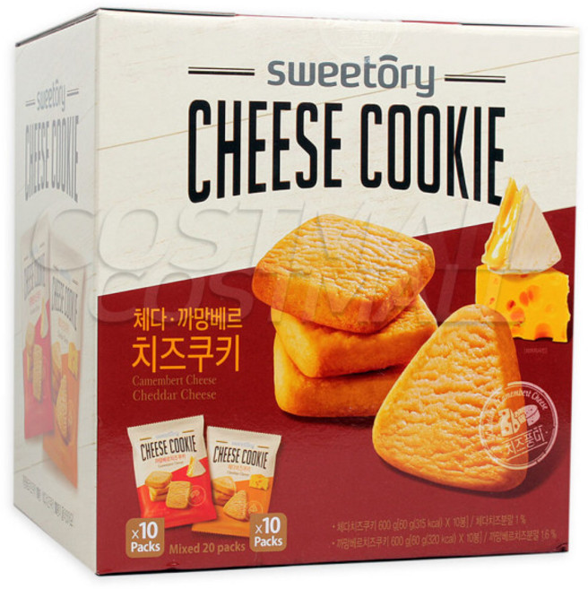 스위토리 체다 까망베르 치즈쿠키 1.2kg (60gx20개), 1개