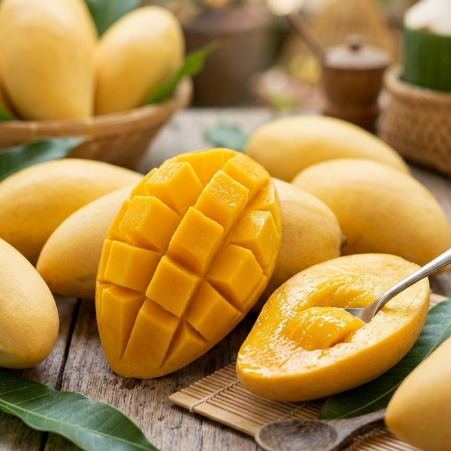 항공직송 태국 고당도 망고 남독마이 골드망고, 1박스, 특대과 5kg(10~12과)