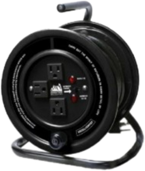 ADAMoutdoor 15M 輪座式延長線, 黑色, 1個