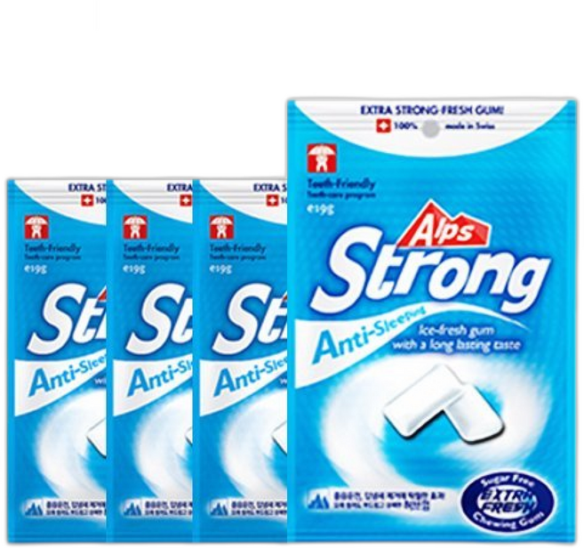 알프스스트롱 졸음껌 리필형, 4개, 19g