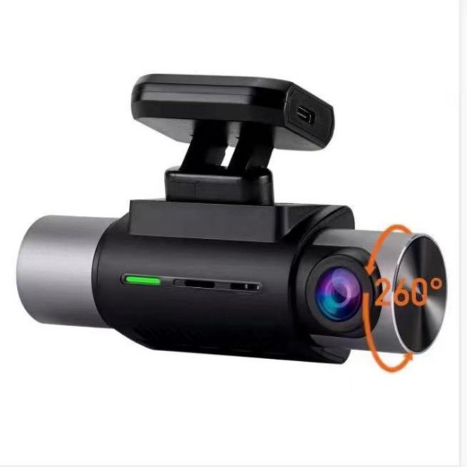 3채널 360도 비디오 1080 후방 카메라 자동차 레코더 블랙박스 미니 GPS 차량용, 01 Black