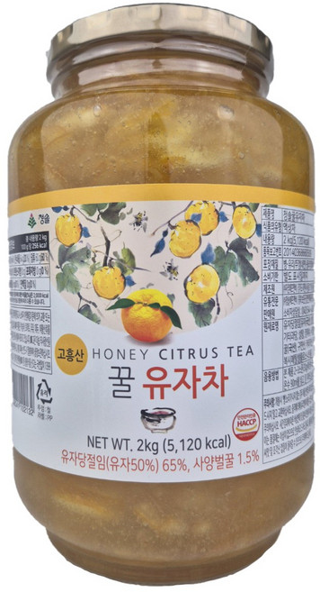 청솔식품 꿀유자차, 2kg, 1개