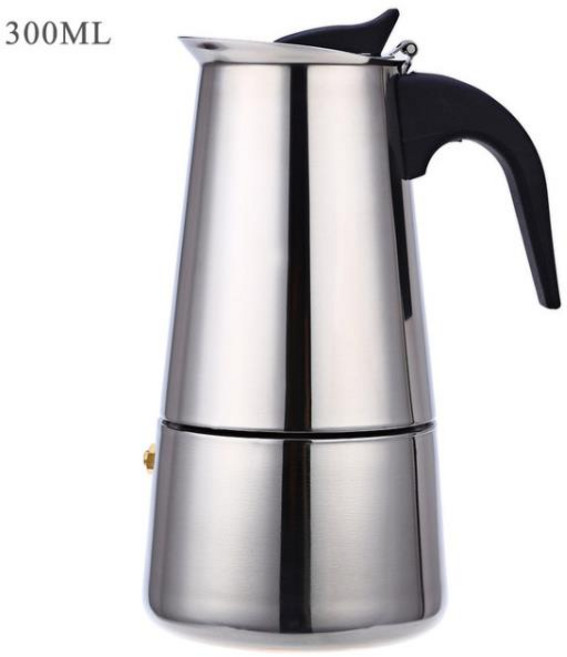 캠핑용 스테인레스 커피 포트 모카 에스프레소 라떼 퍼콜레이터 스토브 메이커 음료 도구 카페티에르, 03 300ml 6cup