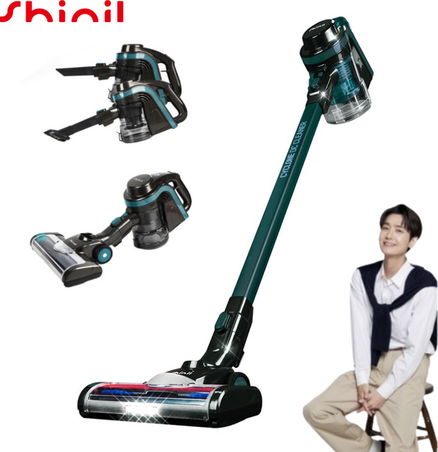 신일 무선청소기, 블랙 + 다크그린, SVC-PB732DG