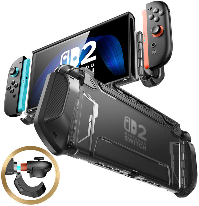 닌텐도 스위치2 케이스 SUPCASE 블레이드 원터치 조이콘 장탈착 구조 케이스, 1개, 블랙, BLADE