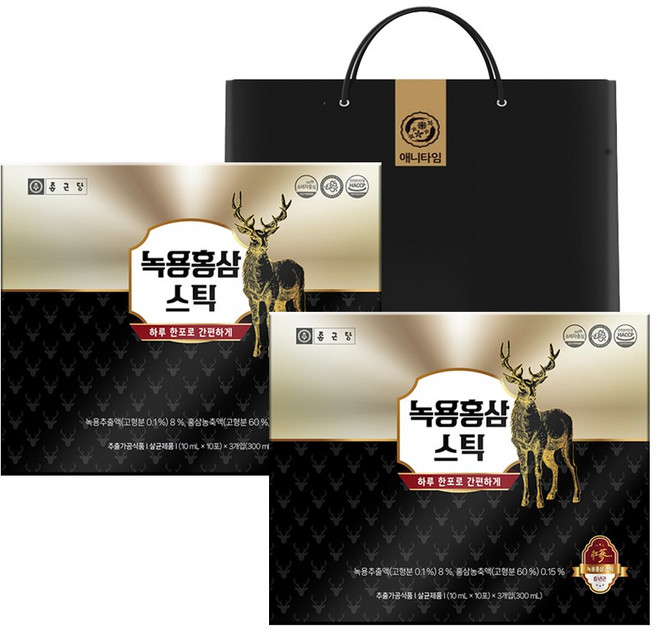 종근당 녹용홍삼 스틱, 2개, 300ml