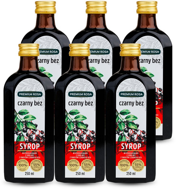 프리미엄로사 삼부커스 엘더베리 시럽, 6개, 250ml