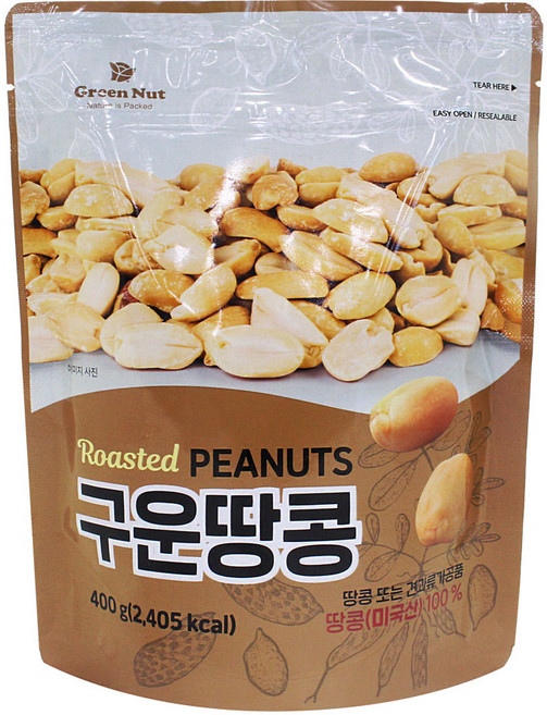 그린너트 구운땅콩 400g, 1개, 상세 설명 참조