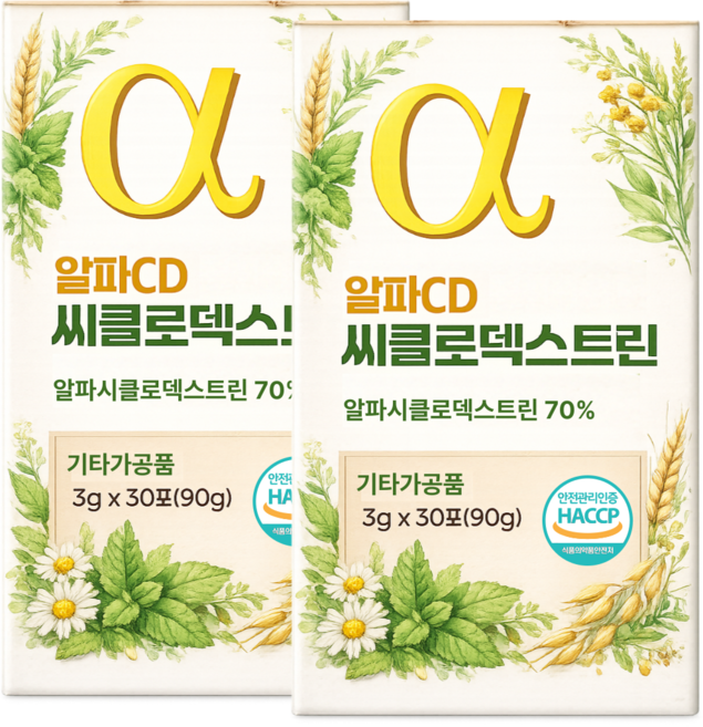 알파cd분말 식약청인증 해썹 알파씨디 대용량, 90g, 7개