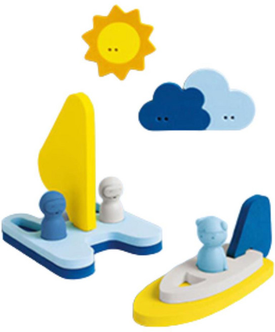 벽부착 블록 유아욕실완구 목욕장난감 10개월이상, 1개, 세일어웨이