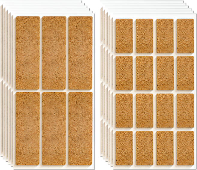 펴나나다 2종 코르크 패턴 라벨 스티커, 1세트