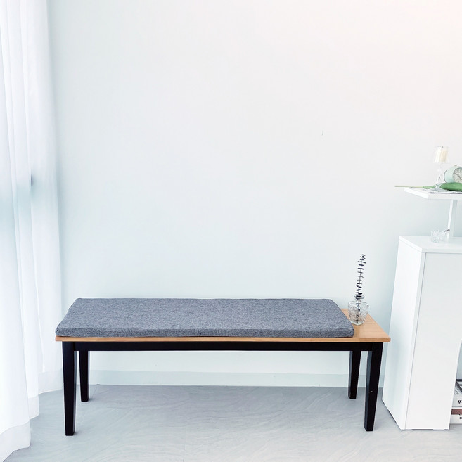 노리스 벤치방석 (커버+스펀지), 그레이