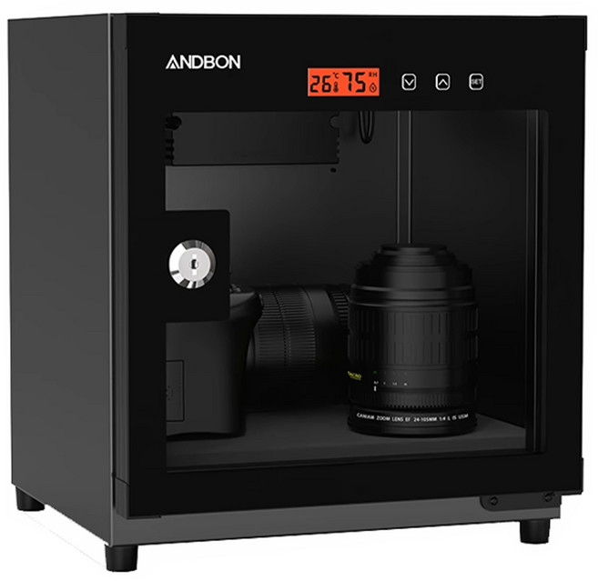 ANDBON 智慧數控防潮櫃 18L 精準控濕攝影器材乾燥箱, 黑色-18L