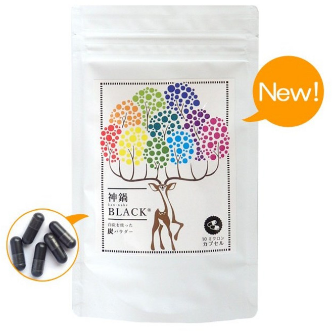 숯 가루 캡슐 식용숯 미분탄 백탄 90정 칸나베, 1개