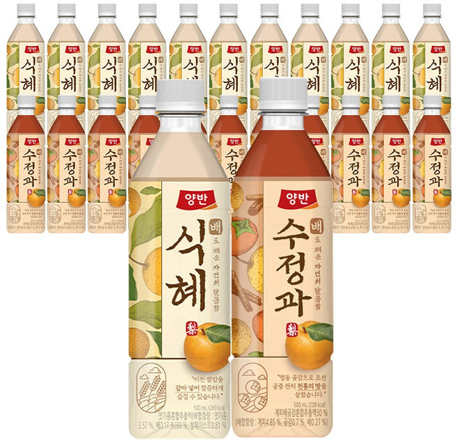 동원 양반 배식혜 500ml + 양반 배수정과 500ml, 24개