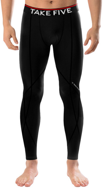 테이크파이브 남자 기능성 긴바지 스포츠 이너웨어 타이즈 레깅스 블랙