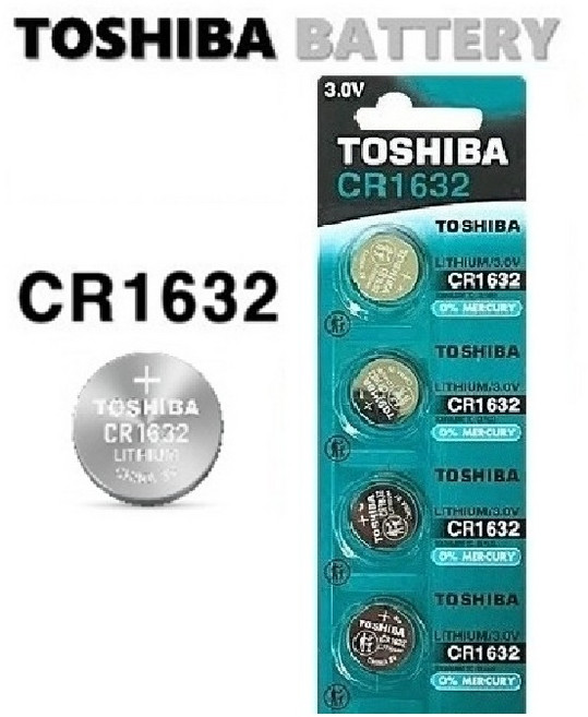 [일반우편발송] 도시바 CR1632 리튬전지 3V 키배터리, 1개, 4개입