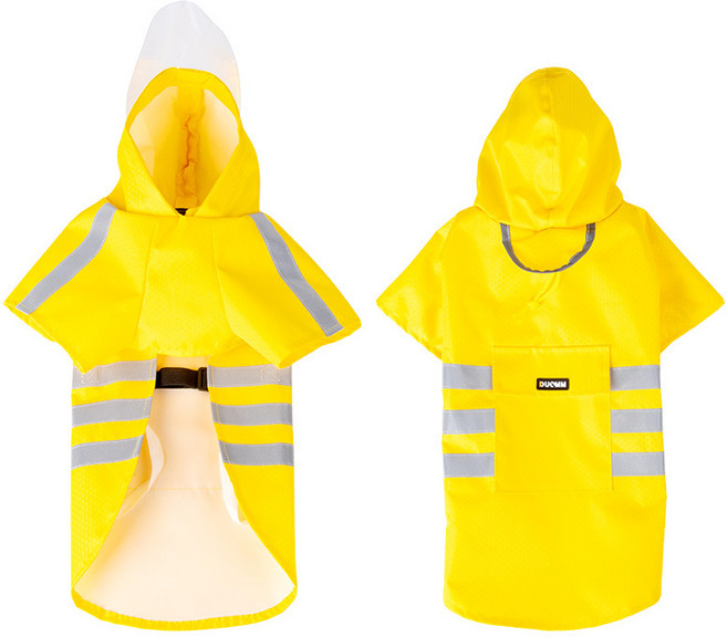 스타일닥터 반려동물 외출 우비 강아지 방수 망토, 1개, 노란