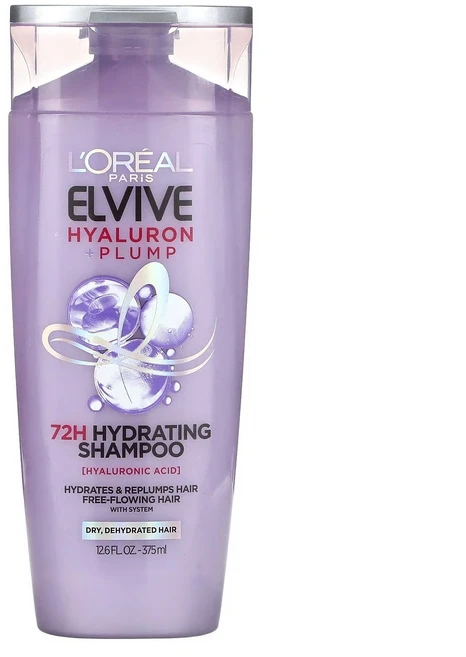 로레알 Elvive 히알루론 + 플럼프 72시간 수분 케어 샴푸 건성 및 건조한 모발 375ml(12.6fl oz) LOE-66567, 1개, 375ml - 쿠팡