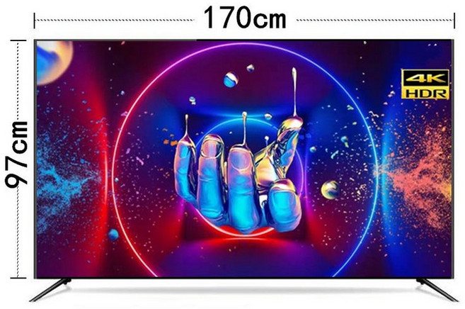 100인치TV 4K 초대형 LCD 120인치 티비 모니터 UHD 스마트TV FHD, 80인치 방폭 4K 리모컨 TV팩 설치 불가, A. LED-100(80인치) 4K, 고객직접설치, 스탠드형, 80인치