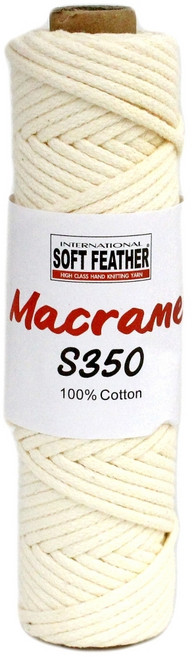 SOFT FEATHER Macrame 編結棉線 S350 3mm 純棉 多色可選, 03, 1個