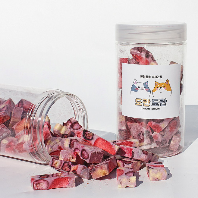 도란도란 동결건조 후르츠블럭 25g/50g강아지 트릿 수제간식, 50g, 1개