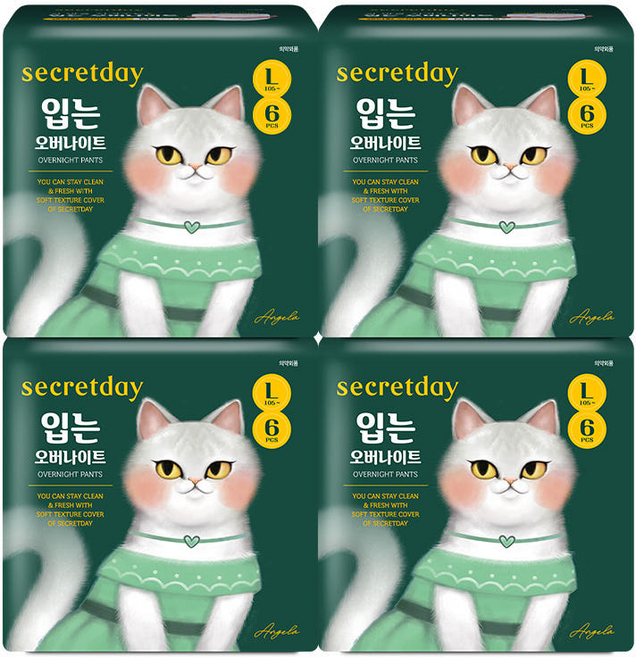 시크릿데이 입는 오버나이트 에디션 대형, 4개, 6개입