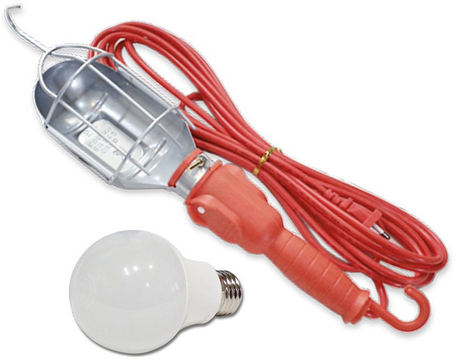 AC220V 작업등 10호+LED전구 10W(주광색), 1개